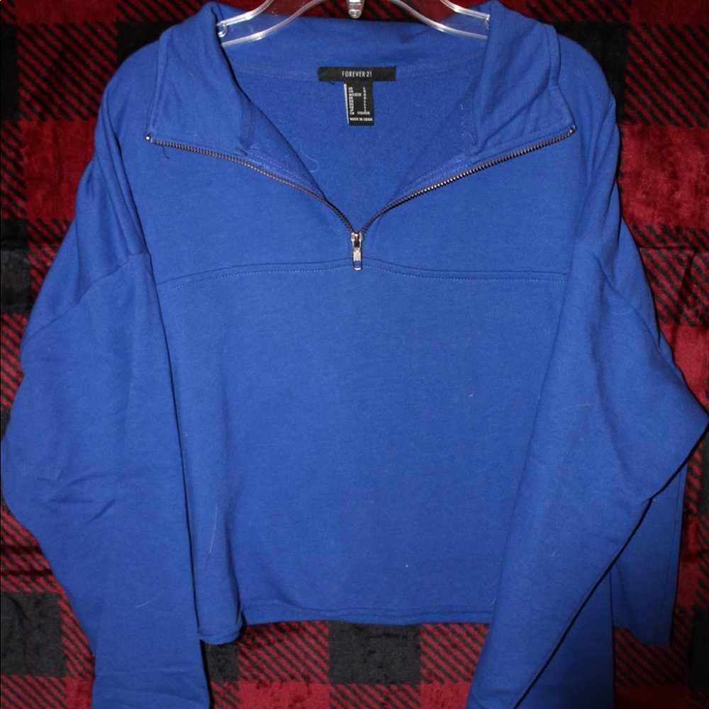 Forever 21 Blue quarter zip
